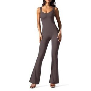 Women's NWT Vilanva Tummy‎ Control One Piece Flare Bodysuit Size Medium